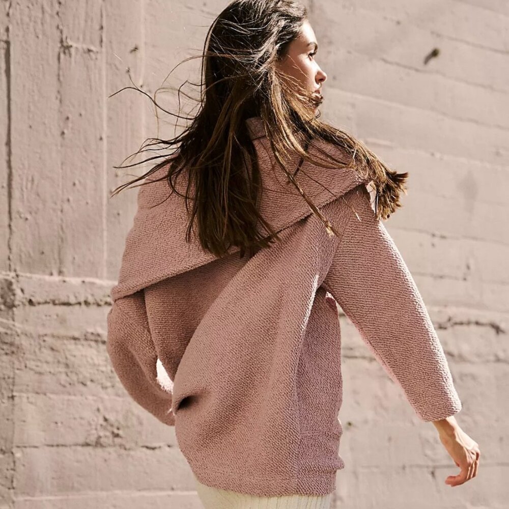 Free People Anya Tunic Sweater in Dusty Himalayan XS NWT